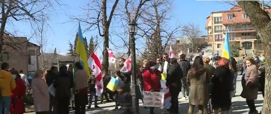კახეთში უკრაინის სოლიდარობის აქცია გაიმართა