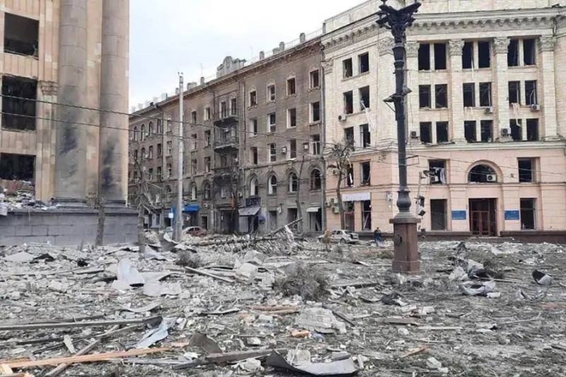 ოკუპანტებმა ხარკოვში ბომბი ჩამოაგდეს - დაიღუპა ოთხი სამხედრო